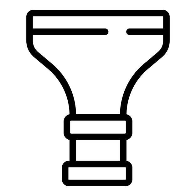 Vector de contorno del icono de la vuvuzela deportiva Pipo de ventilador de la competencia