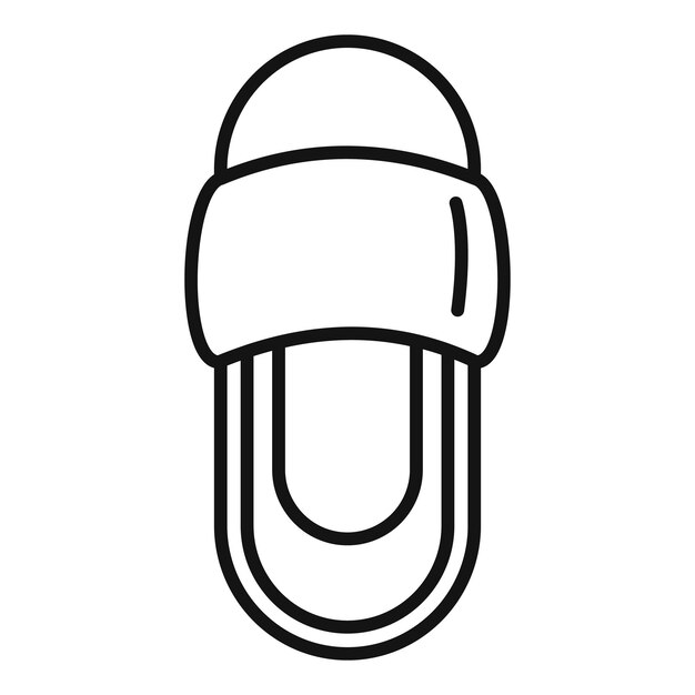 El vector de contorno del icono de las zapatillas de invierno Pies lindos