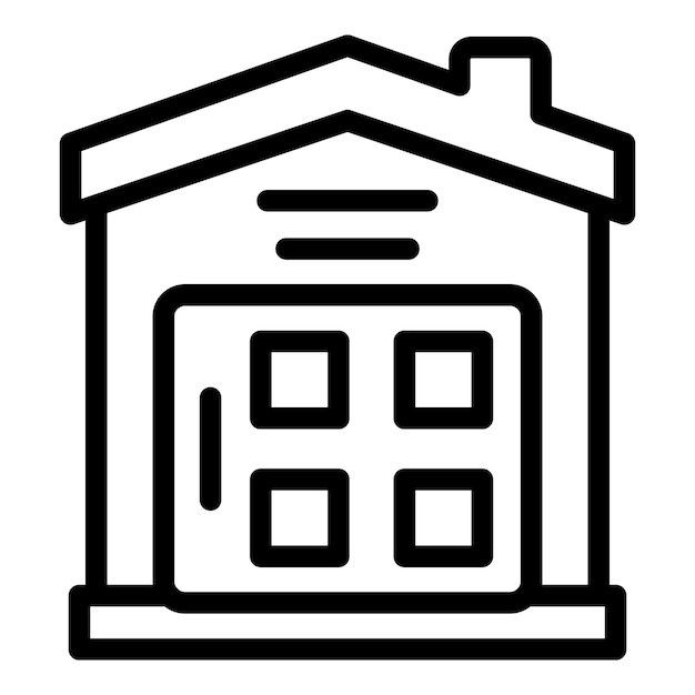 Vector de contorno de iconos de automatización del hogar Instalación de casas inteligentes