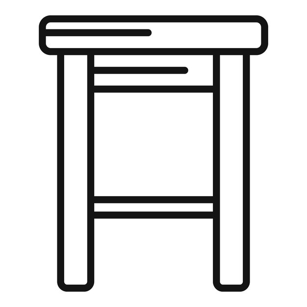 Vector de contorno de íconos de muebles de madera Proyecto de arquitectura