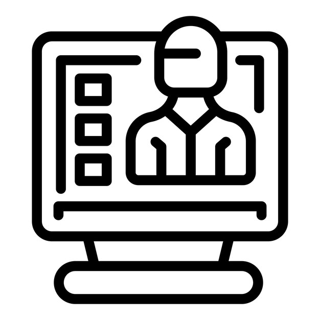 Vector de contorno de iconos de servicios médicos Salud del paciente