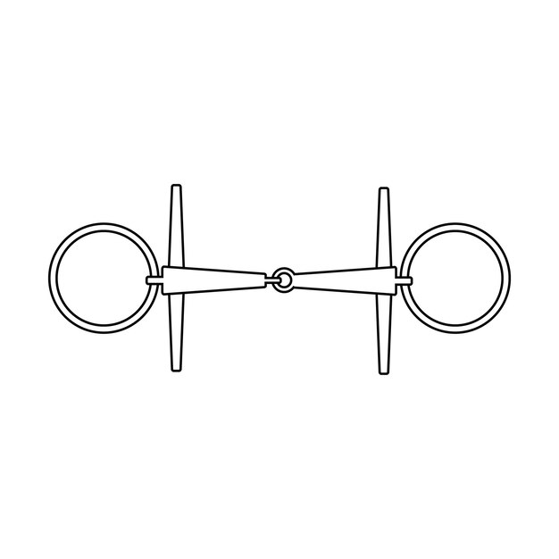 Vector contorno plano caballo caballo