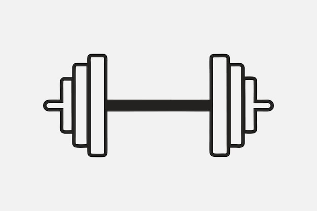 Vector de contorno de silueta de manivela moderno para trabajo de fitness y gimnasio