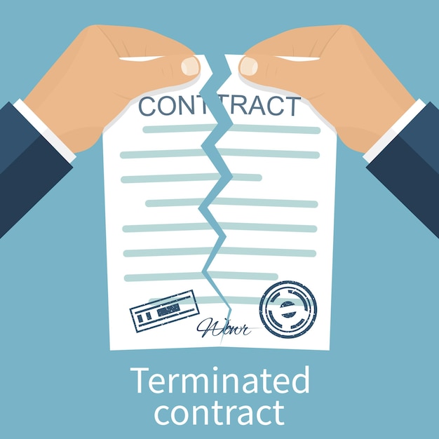 vector de contrato rescindido