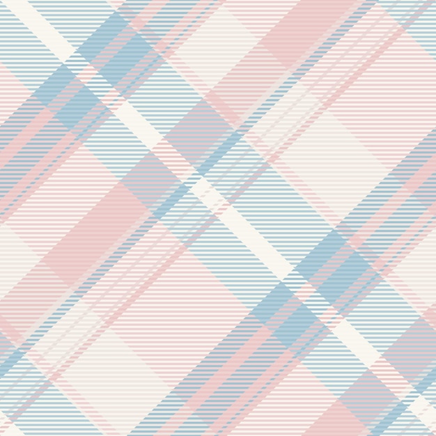 Vector de control de alfombra a cuadros de fondo de tartan de textil real Patrón de orden textura de tela sin costuras en colores claros y de lino