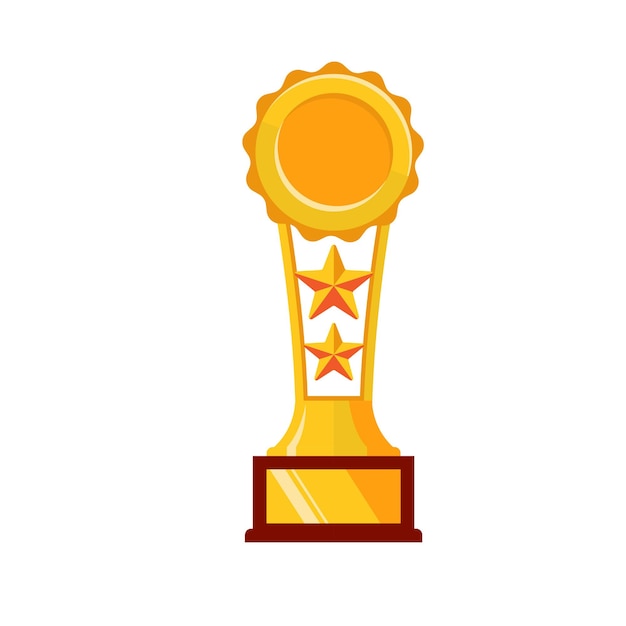 Vector de la copa del trofeo ganador de oro