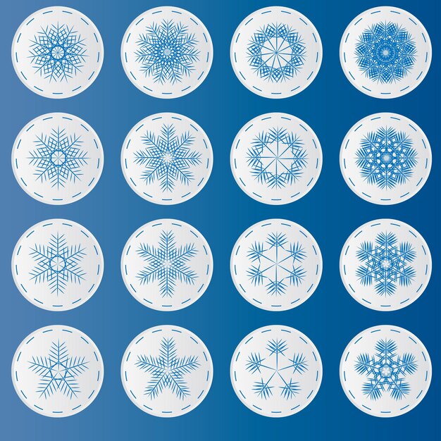 Vector de copo de nieve Caída de nieve de Navidad caída aislada Efecto de decoración de copos de nieve Patrón de copo de nieve transparente