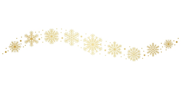 Vector de copo de nieve dorado estandarte decorativo de vacaciones de invierno clip art ilustración festiva elegante