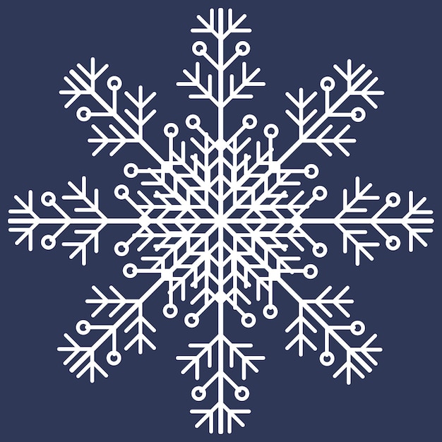 vector copo de nieve ilustración plana invierno Año Nuevo Navidad