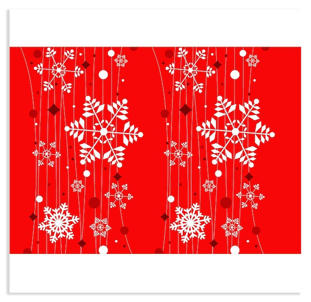 Vector de copos de nieve colgantes