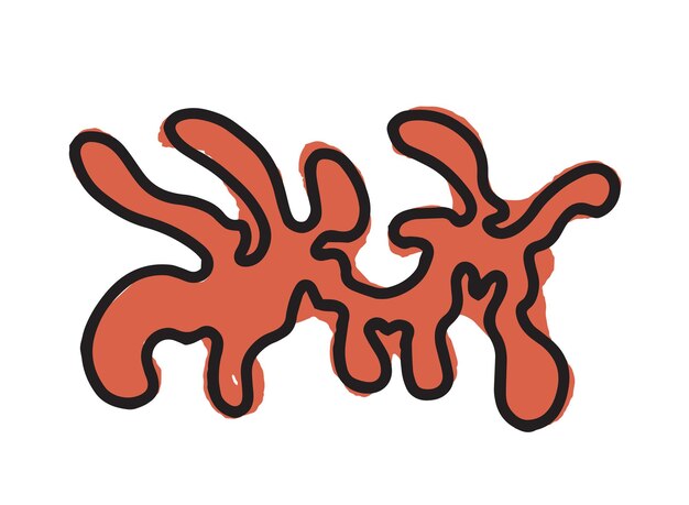 Vector de coral abstracto dibujado a mano