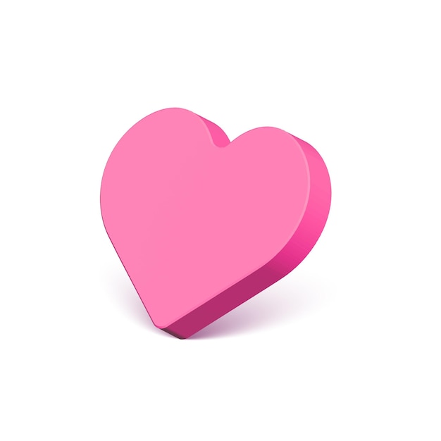 Vector de corazón de color rosa 3D