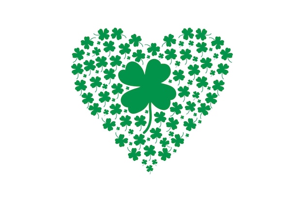 Vector del corazón del día de San Patricio