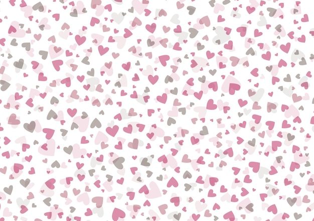 Vector de corazón lindo romántico fondo de papel de envoltura al azar