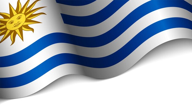 Vector vector corazón patriótico con bandera de uruguay un elemento de impacto para el uso que desea hacer de él