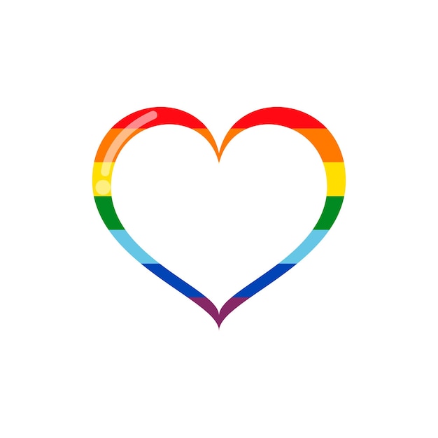 Vector corazones lgbtq gratis