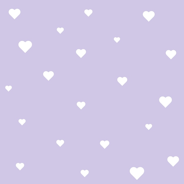 Vector de corazones lindos con fondo púrpura