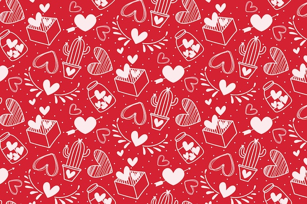 Vector corazones de patrones sin fisuras vector patrón del día de San Valentín Fondo del día de San Valentín