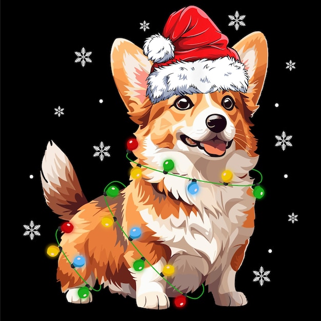 Vector de corgi de raza de perro realista