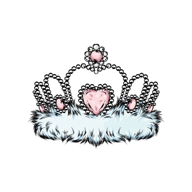 Vector de corona. Diadema pintada. Ilustración vectorial para una tarjeta de felicitación, un cartel o una impresión en la ropa.