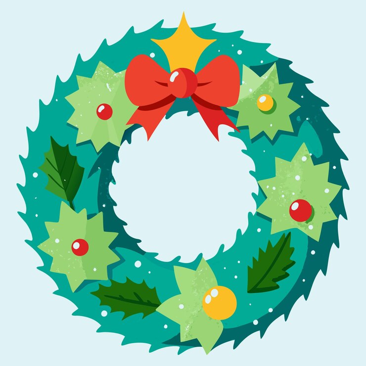 Vector de corona de invierno con textura de lápiz de colores único