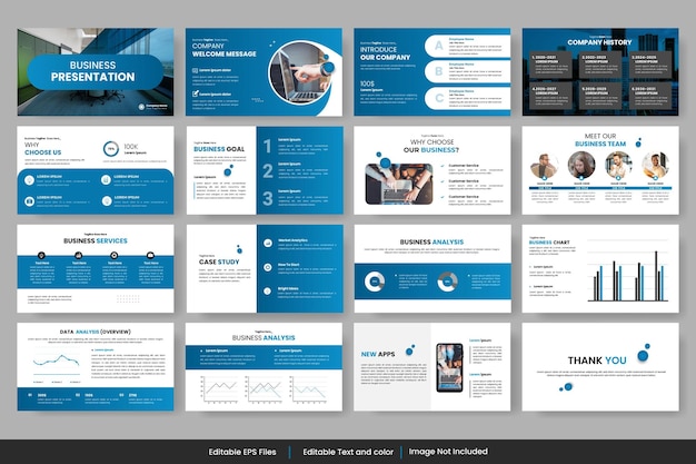 Vector corporativo negocio powerpoint cartera de negocios perfil diseño proyecto informe corporativo p