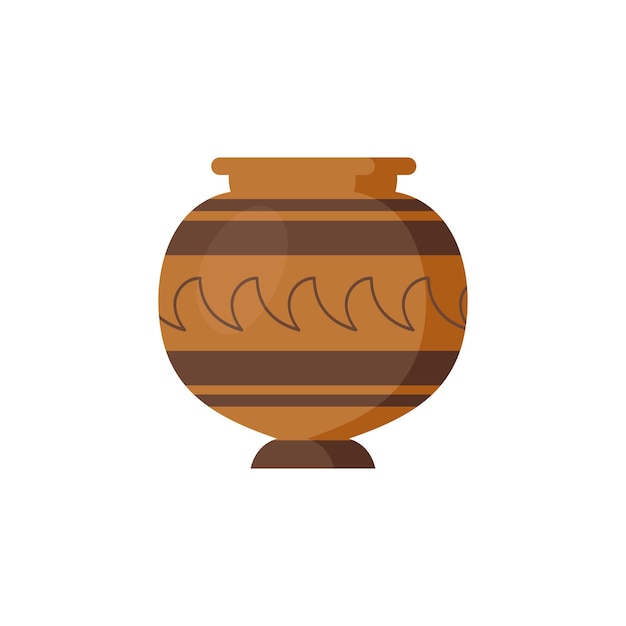 Vector de la cosecha de la olla de arcilla