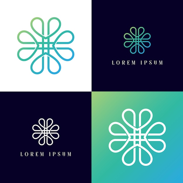 vector de Cosméticos marca estilo logo icono belleza estudio árbol hoja Spa salón monograma diseño