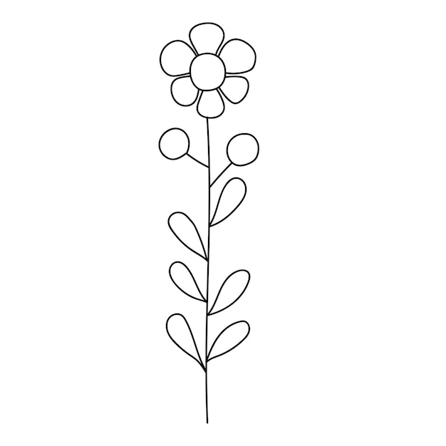 Vector vector sin costuras de estilo minimalista con elementos florales