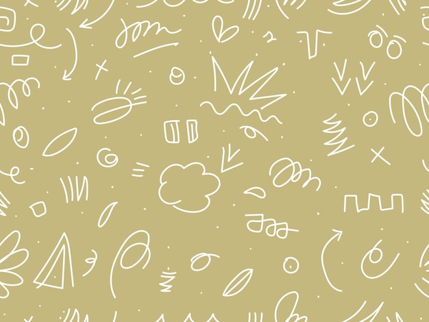 Vector sin costuras de línea abstracta de fondo de Doodle