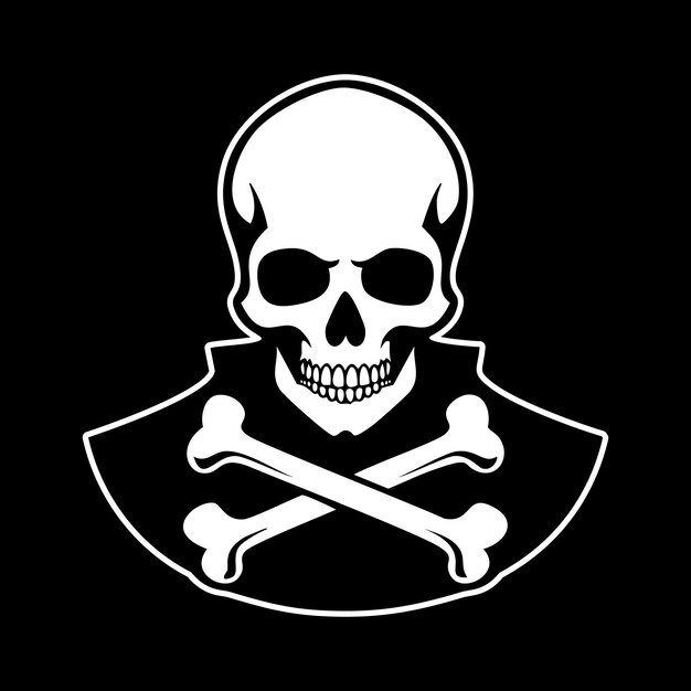 Vector del cráneo de la época