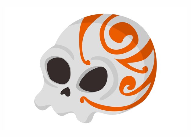Vector de cráneo humano tribal