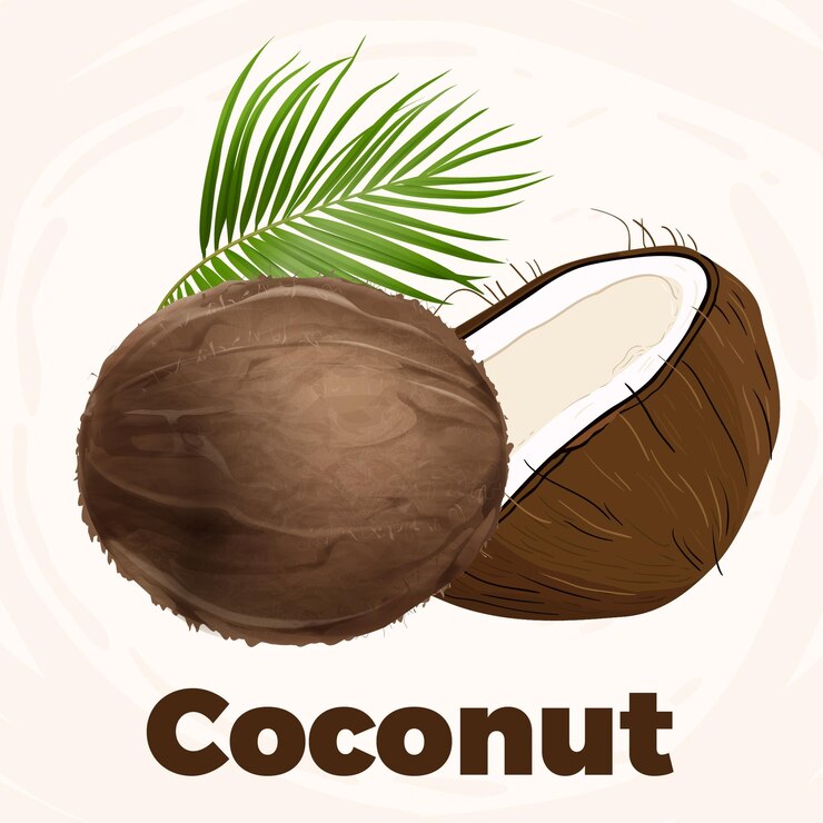 Un vector creativo del coco