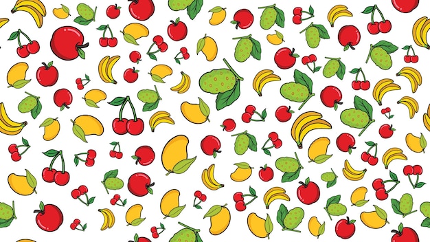 Vector creativo colorido patrón frutal de fondo