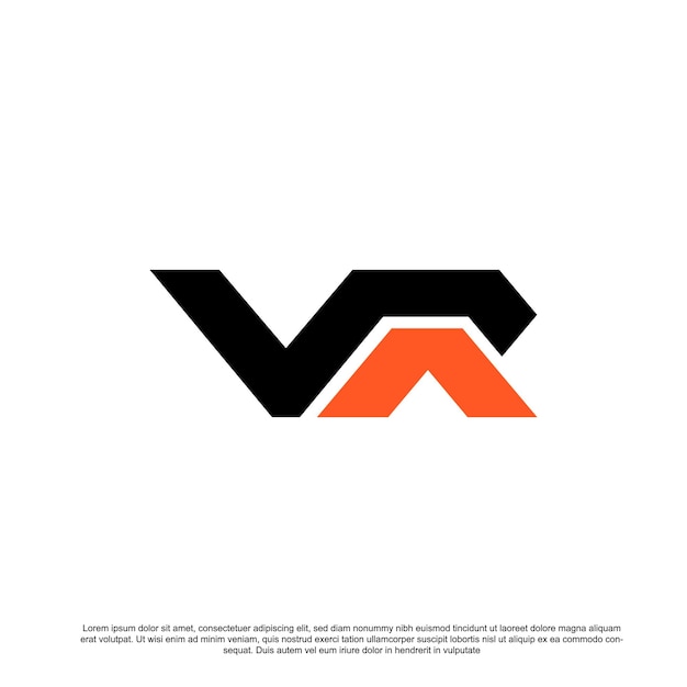 Vector creativo de diseño de logotipo VR para su marca o negocio