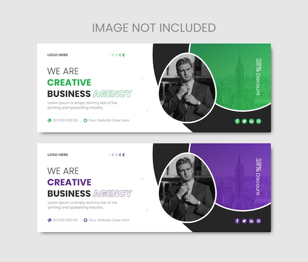 Vector vector creativo diseño de portada corporativa de facebook amp somos una agencia de negocios creativa
