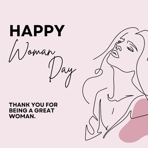 Un vector creativo de fondo del evento del día de la mujer feliz