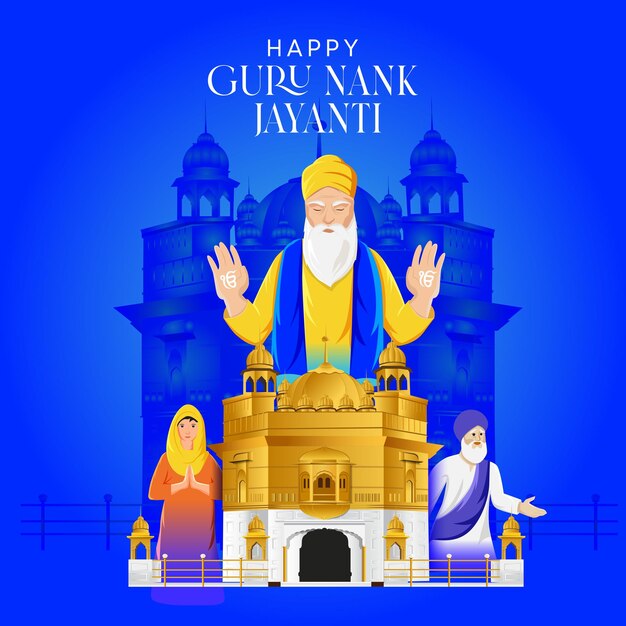 Vector creativo de Guru Nanak Jayanti
