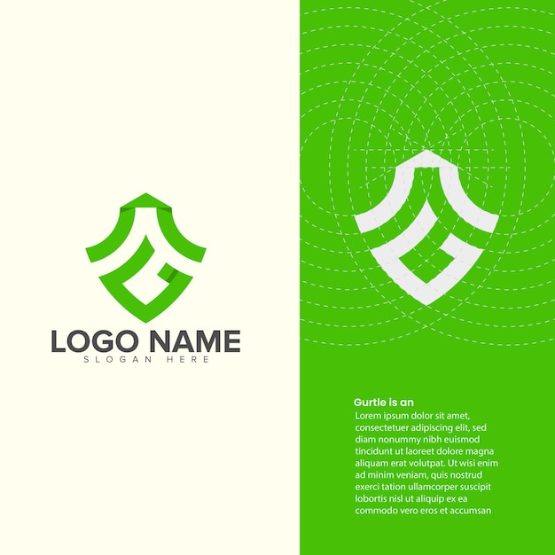 Vector creativo letra G tortuga naturaleza logotipo adecuado para cualquier negocio relacionado con la naturaleza con tortuga