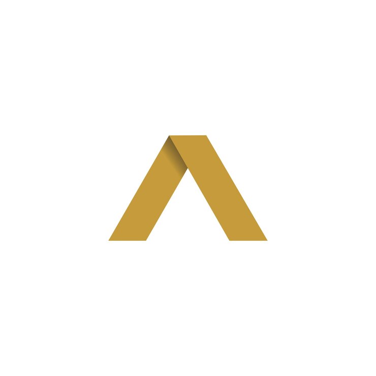 Vector Creativo una letra plana corporativa elegante marca moderna diseño de logotipo único