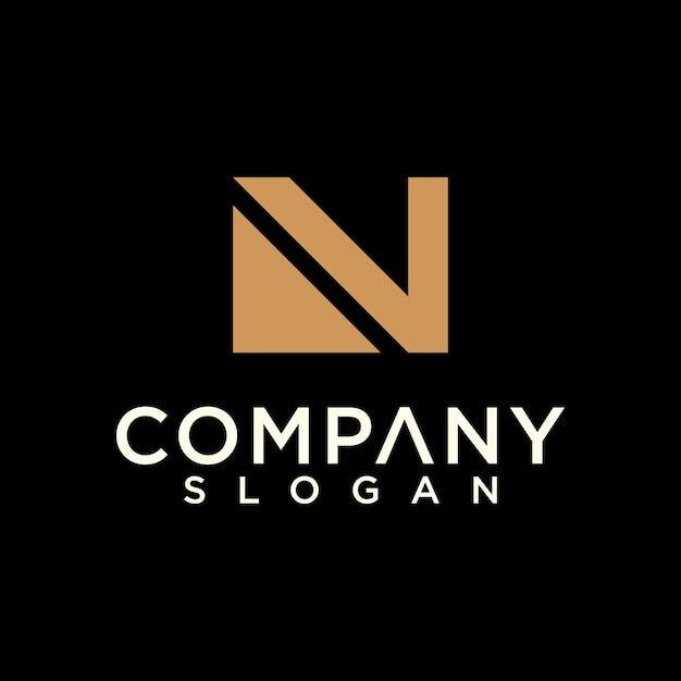 Vector creativo del logotipo de la letra n