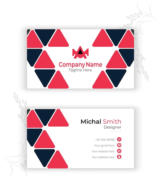 Vector creativo moderno diseño de plantilla de tarjeta de visita profesional Plantilla de tarjeta de visita moderna con estilo elegante