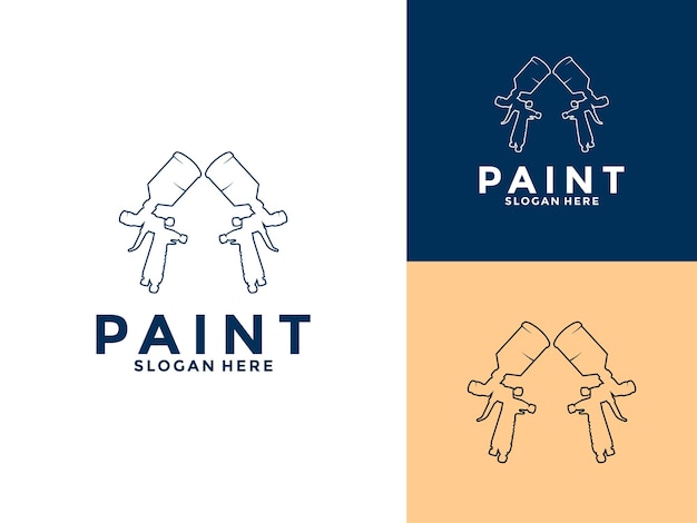 Vector creativo de pintura automática del logotipo Ilustración vectorial del diseño del logotipo de pintura del coche