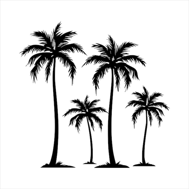 Vector creativo de la silueta de una palmera