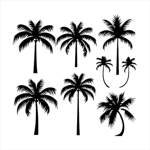 Vector creativo de la silueta de una palmera