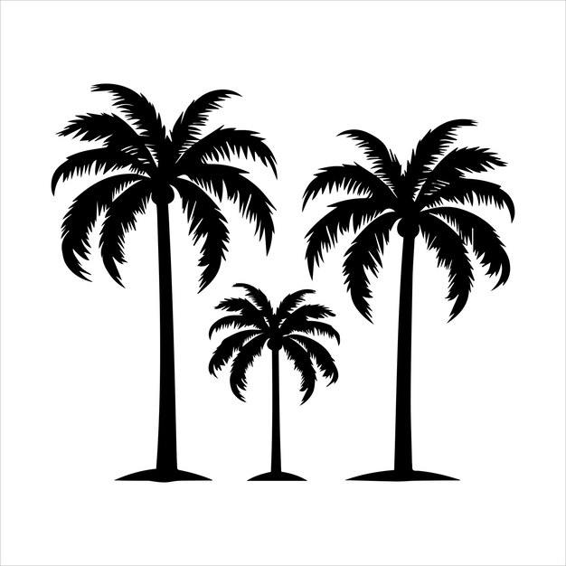 Vector creativo de la silueta de una palmera