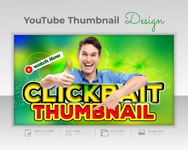 vector, creativo, youtube, miniatura, diseño