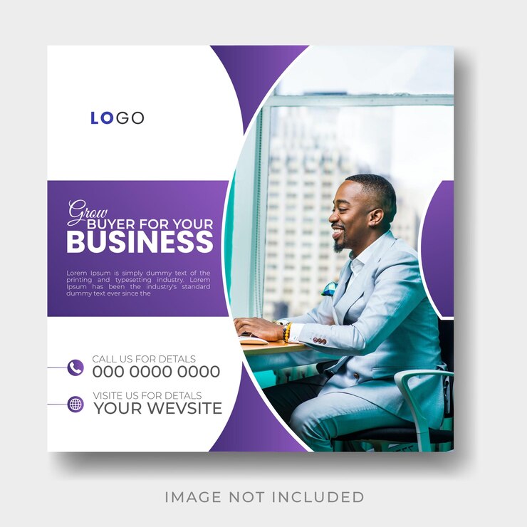 Vector crecer su negocio web banner y redes sociales publicar plantilla diseño creativo