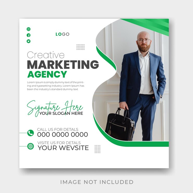 vector crecer su negocio web banner y redes sociales publicar plantilla diseño creativo