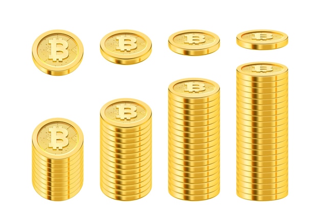 Vector de crecimiento e ingresos de criptomonedas de Bitcoin